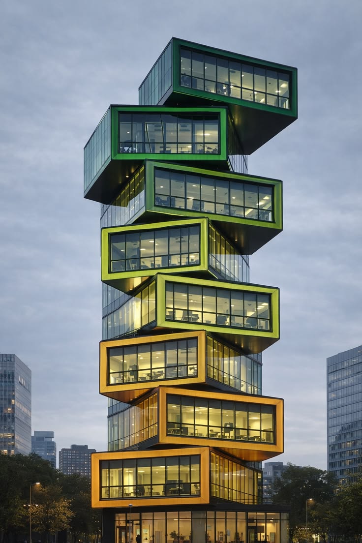 Edificio contemporáneo, imagen de referencia